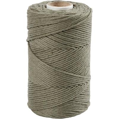 Creativ Company Macramé koord, l: 198 m, d 2 mm, mosgroen, 330 gr/ 1 rol