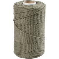 Creativ Company Macramé koord, l: 198 m, d 2 mm, mosgroen, 330 gr/ 1 rol