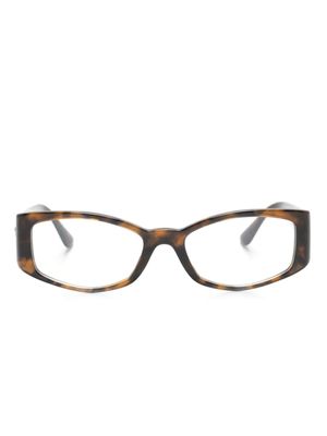 Versace Eyewear lunettes de vue à effet écailles de tortue - Marron
