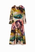 Midi-jurk met collage M. Christian Lacroix - MATERIAL FINISHES - XS