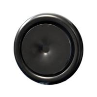 Rooster/ventiel Ø125mm staal - toevoer - met veer - zwart