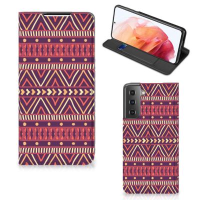 Samsung Galaxy S21 | Hoesje met Magneet | Aztec Paars