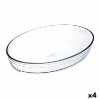 Ovenschaal Ô Cuisine Ocuisine Vidrio Transparant Glas Ovaalvormig 30 x 21 x 7 cm (4 Stuks)