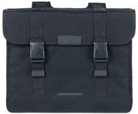 Basil kavan eco classic dubbele fietstas - duurzaam organisch canvas - zwart - 68l