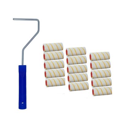 15x verfrollers / vachtrollers incl rollerbeugel 10 cm