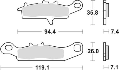 TRW remblokken "mcb 757 brake pad mcb 757 si sintered metal
