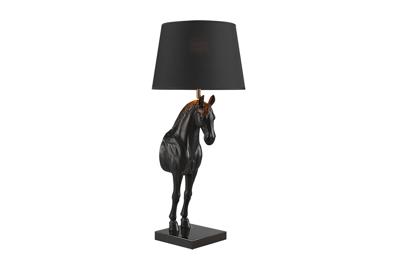 Tafellamp zwart BEAUTY 75cm horse Sculptuur zwart goud - 45665