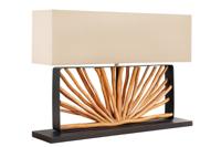 Tafellamp EUPHORIA 80cm Lampenkap beige longan hout naturel - 44687