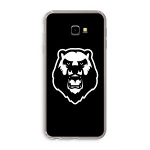 Angry Bear (black): Samsung Galaxy J4 Plus Transparant Hoesje
