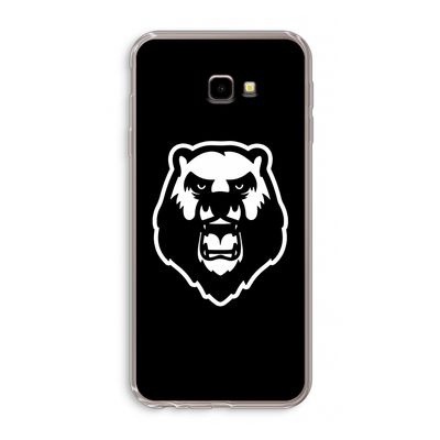 Angry Bear (black): Samsung Galaxy J4 Plus Transparant Hoesje