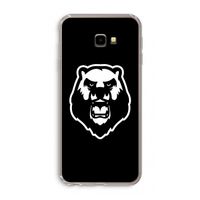 Angry Bear (black): Samsung Galaxy J4 Plus Transparant Hoesje