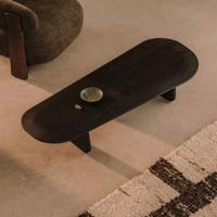 Kave Home Organische Salontafel 'Pirita' Eikenhout, 146 x 64cm, kleur Zwart Kave Home Organische Salontafel 'Pirita' Eikenhout, 146 x 64cm, kleur Zwart