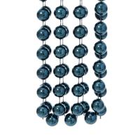 Kralenslinger - 2x - donkerblauw - XL - 270 cm - kunststof - kerstslinger Kralenslinger - 2x - donkerblauw - XL - 270 cm - kunststof - kerstslinger