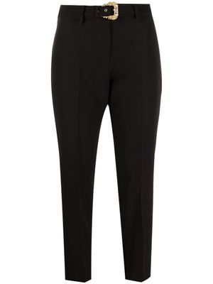 Versace Jeans Couture pantalon court à taille ceinturée - Noir