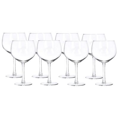 Gin en tonic glazen - set van 8x stuks - 650 ml - transparant - ballon glazen
