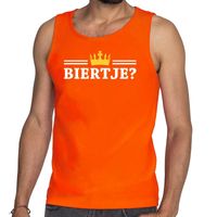 Oranje Biertje met kroon tanktop / mouwloos shirt heren - thumbnail