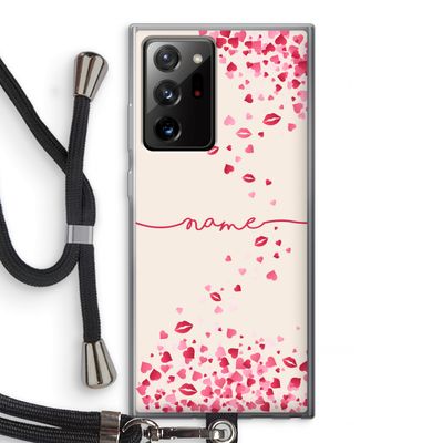 Hartjes en kusjes: Samsung Galaxy Note 20 Ultra / Note 20 Ultra 5G Transparant Hoesje met koord