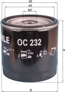 Oliefilter OC232