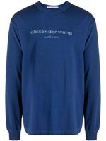 Alexander Wang sweat en coton à logo brodé - Bleu