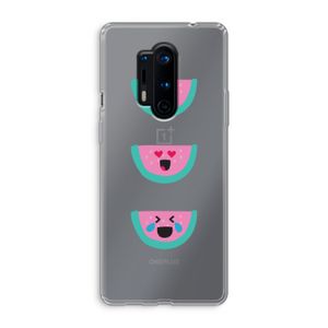 Smiley watermeloen: OnePlus 8 Pro Transparant Hoesje
