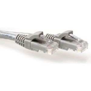 ACT Grijze 0,5 meter U/UTP CAT6 patchkabel snagless met RJ45 connectoren