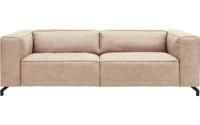 Goossens Bank Calvin bruin, micro leer, 3,5-zits, modern design