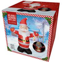 Grote opblaasbare kerstman - met LED verlichting - 190 cm - kerstdecoratie - thumbnail