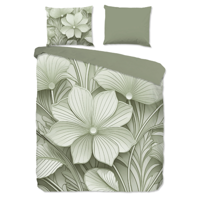 Dekbedovertek Katoen Vince Natuur & Bloemen 200x200 Cm Good Morning - Dekbed-Discounter.nl