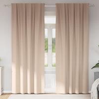 VidaXL Zwart-out gordijnen met ringen 2 pcs taupe 245 x 140 cm
