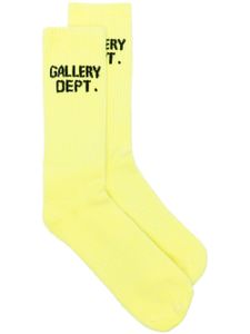 GALLERY DEPT. chaussettes à logo Clean en maille intarsia - Jaune