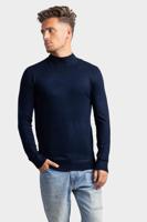 Purewhite Essential Knit Mockneck Heren Blauw - Maat S - Kleur: Donkerblauw | Soccerfanshop