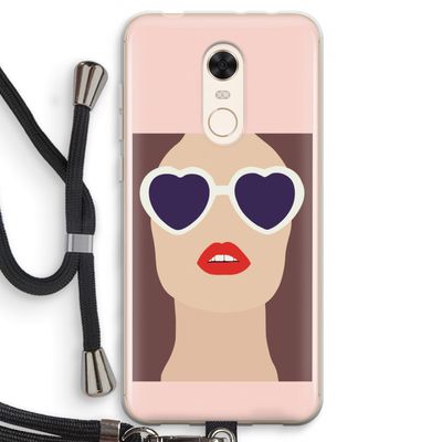 Red lips: Xiaomi Redmi 5 Transparant Hoesje met koord