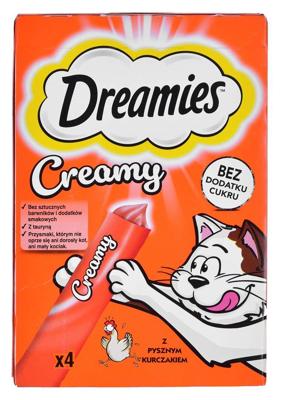DREAMIES Creamy Chicken - Kattensnoepje - 4x10 g