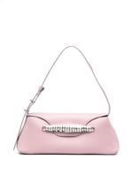 Elleme sac porté épaule Eva à détail de chaîne serpent - Rose