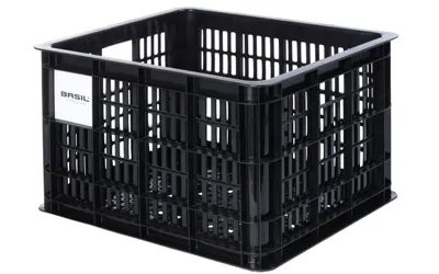 Gerecyclede Fietskrat Basil Crate M 29,5 Liter - Zwart