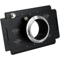 Fotodiox Pro Lens Mount Adapter, Fujifilm G-Mount GFX Back to Large Format 4x5 View Cameras with a Graflok Rear Standard (with Shift / Stitch Adapter) (4x5-GFX-Pro)