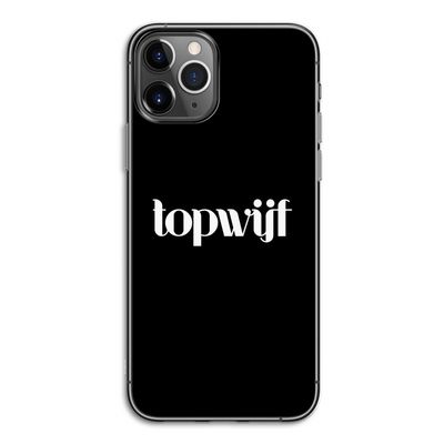 Topwijf Zwart: iPhone 11 Pro Transparant Hoesje