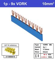SEP Verdeelkam 1f Vork 9p 18mm blauw F01009B06