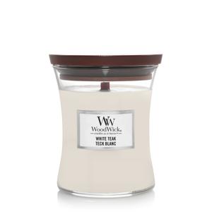 WoodWick white teak medium candle