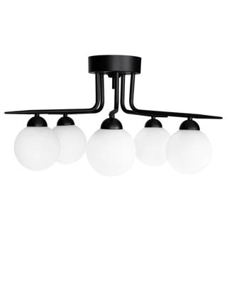 Zwarte plafondlamp met opaalglazen kappen en G9 fittingen By Rydens Punto