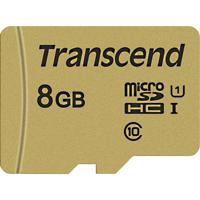 Transcend Premium 500S microSDHC-kaart 8 GB Class 10, UHS-I, UHS-Class 1 Incl. SD-adapter - thumbnail