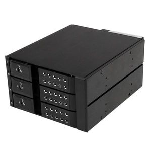 StarTech.com 3-bay aluminium trayless hot-swappable mobile rack backplane voor 3,5 inch SAS II/SATA III 6 Gbps HDD