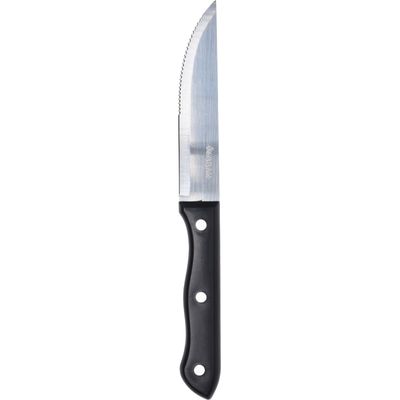 4x BBQ steakmessen set RVS zilver 33 cm