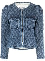 MARANT ÉTOILE veste en jean Deliona à design matelassé - Bleu