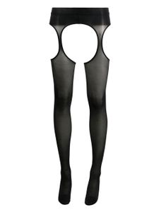 Wolford x Sergio Rossi collants Suspender - Noir