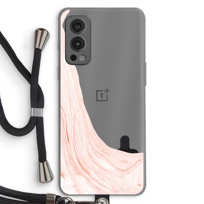 Peach bath: OnePlus Nord 2 5G Transparant Hoesje met koord