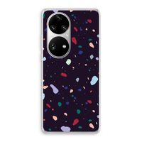 Dark Rounded Terrazzo: Huawei P50 Pro Transparant Hoesje Dark Rounded Terrazzo: Huawei P50 Pro Transparant Hoesje