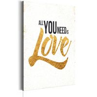 Schilderij - My Home: All You Need Is Love - thumbnail