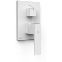 Douchekraan afbouwdeel Tres Slim Exclusive | Inbouw | Mengkraan | 2-weg | Vierkant | Wit mat