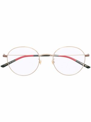 Gucci Eyewear lunettes de vue à monture ronde - Or